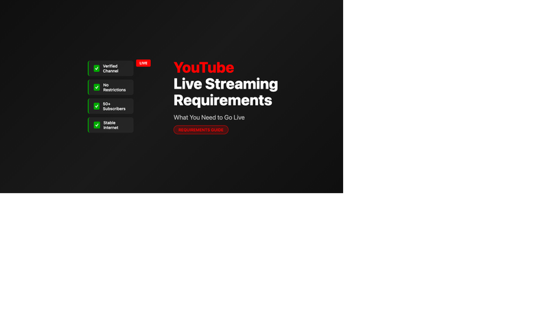 YouTube Live Streaming Requirements