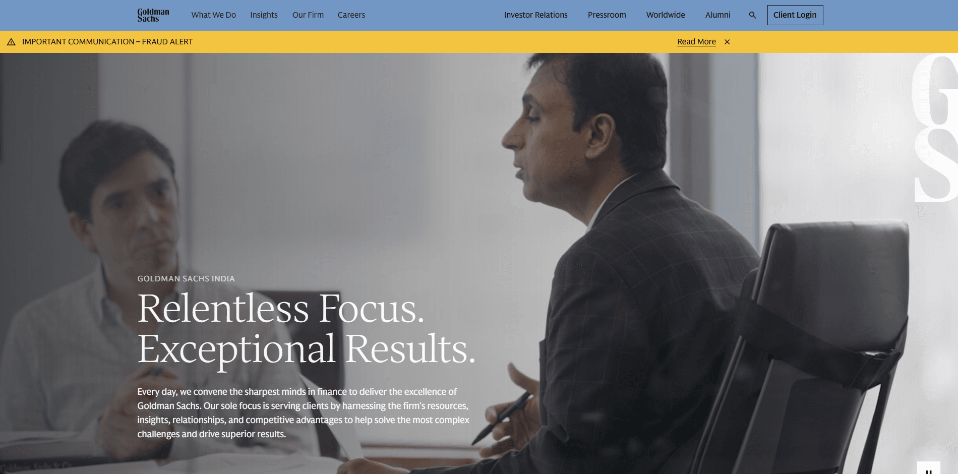 Goldman Sachs website