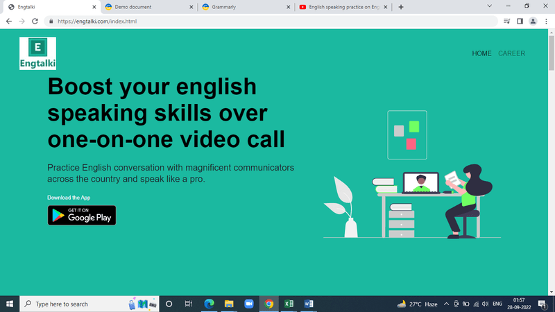 Engtalki - One-on-one video call conversations with an expert teacher - image - screenshot - jpg