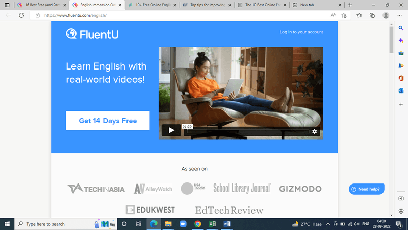 FluentU- Video-based spoken English learning lessons - image - screenshot - jpg