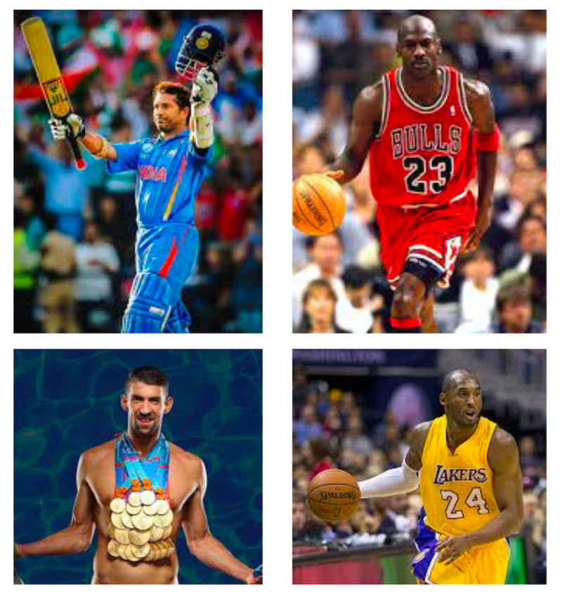 Sachin, Jordan, Phelps, Kobe