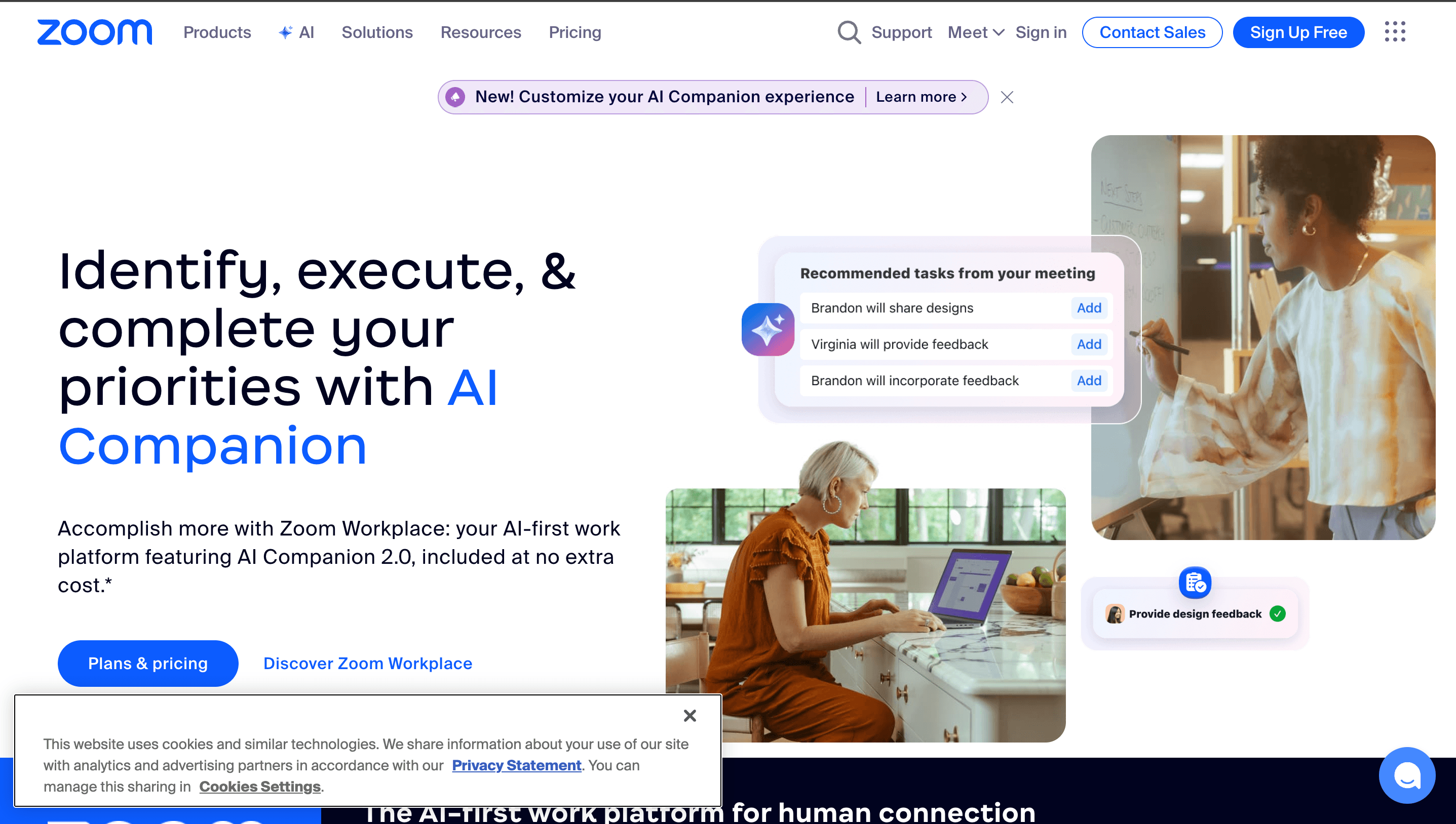 Zoom homepage