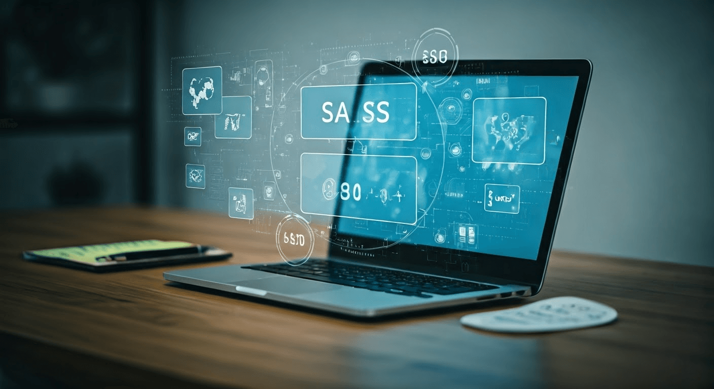 Illustration of SaaS sales concept