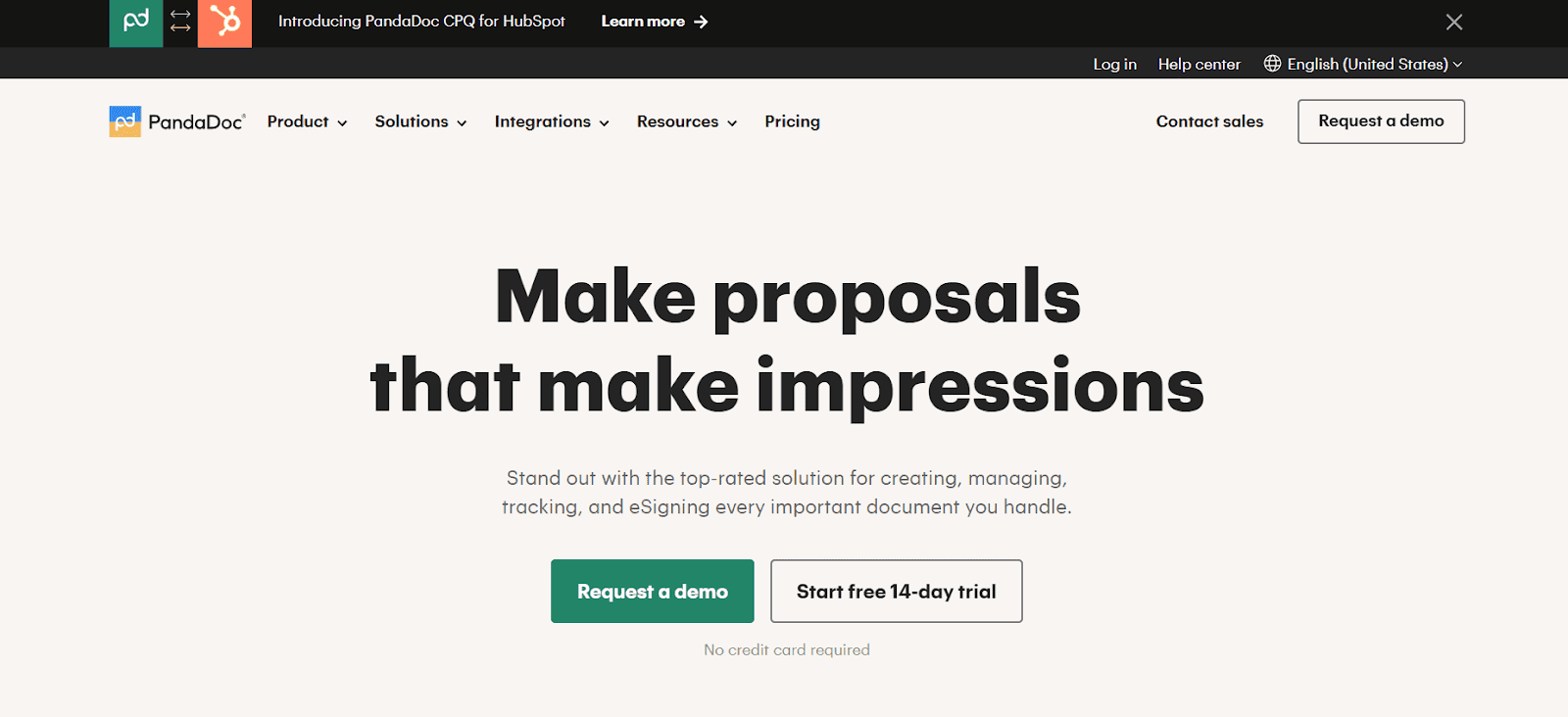 A screenshot of PandaDoc proposal software