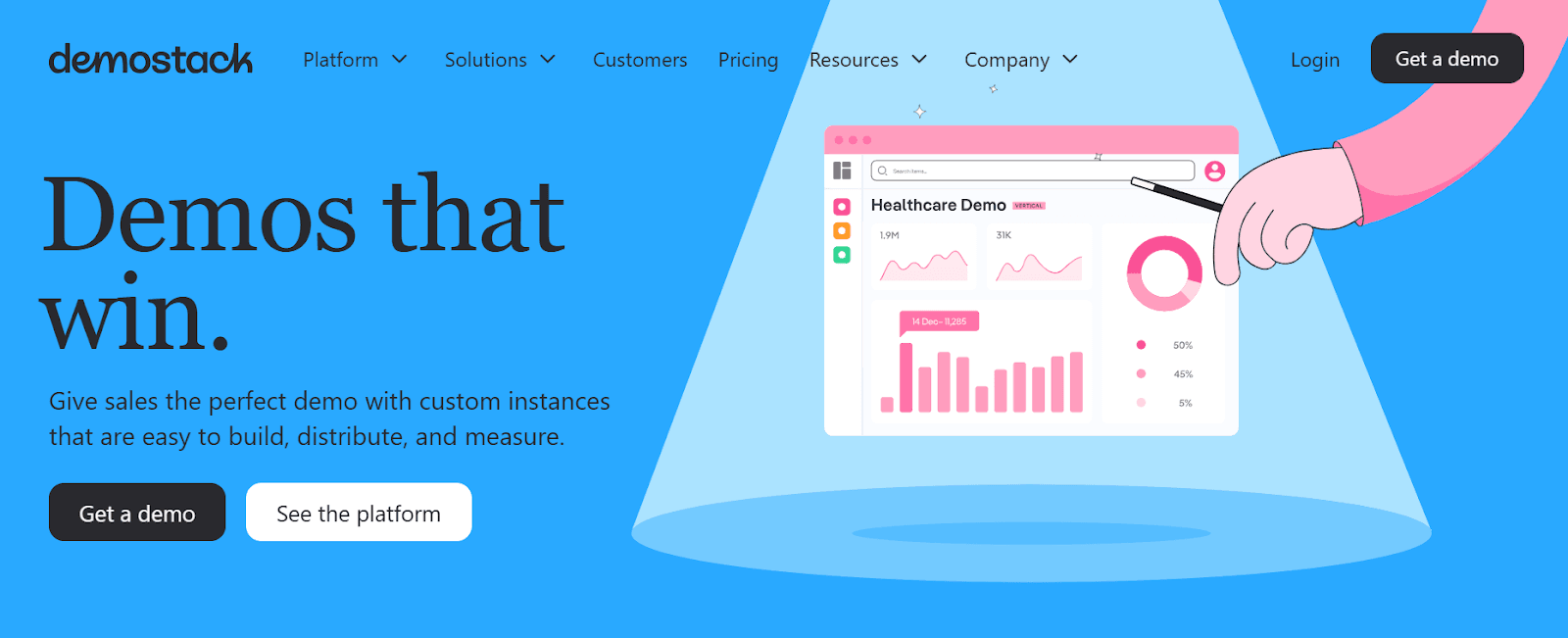 A screenshot of Demostack interactive demo software
