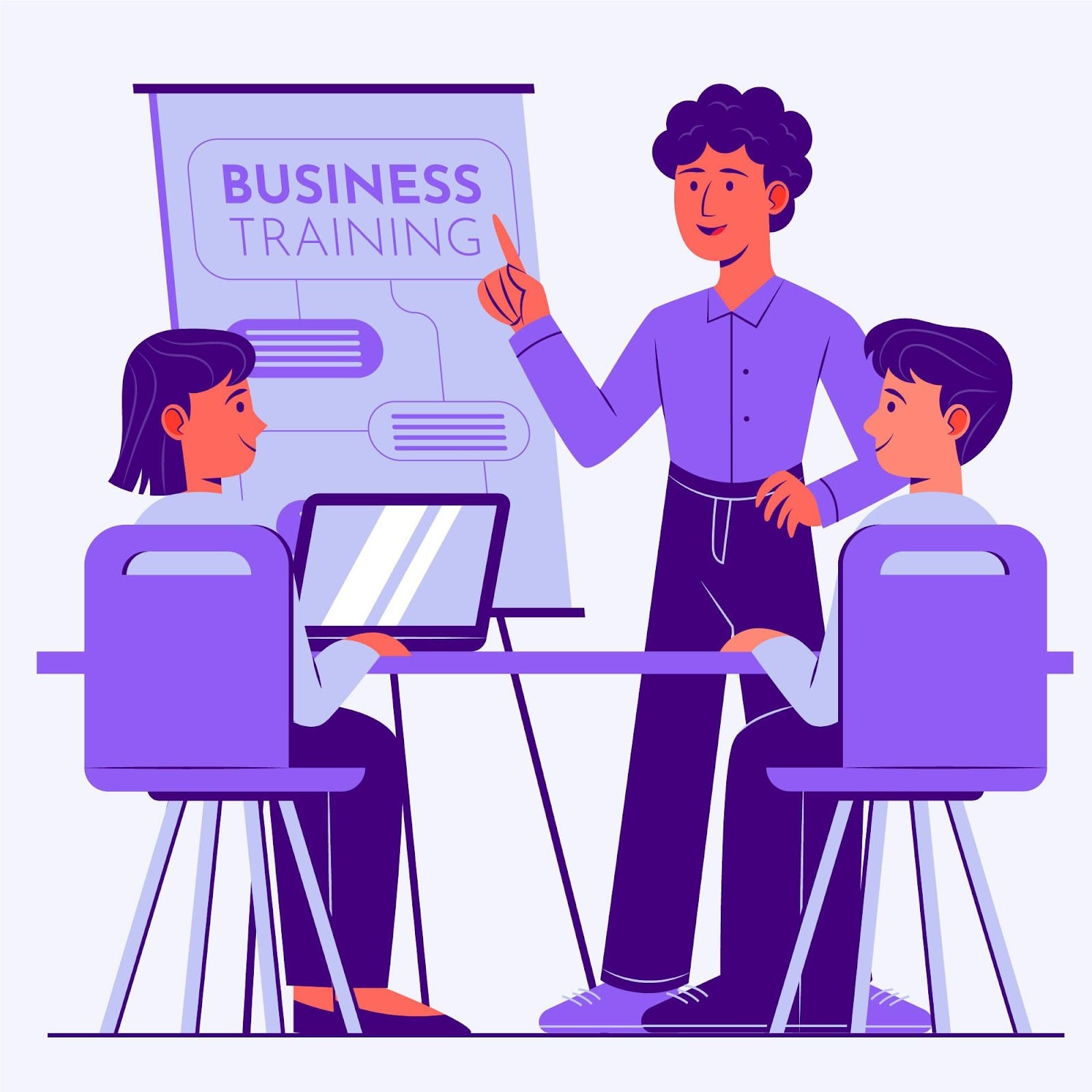 Illustration of sales training
