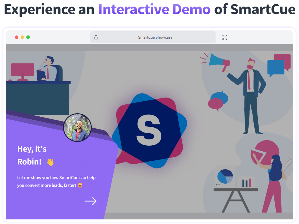 screenshot of Smartcue's demo