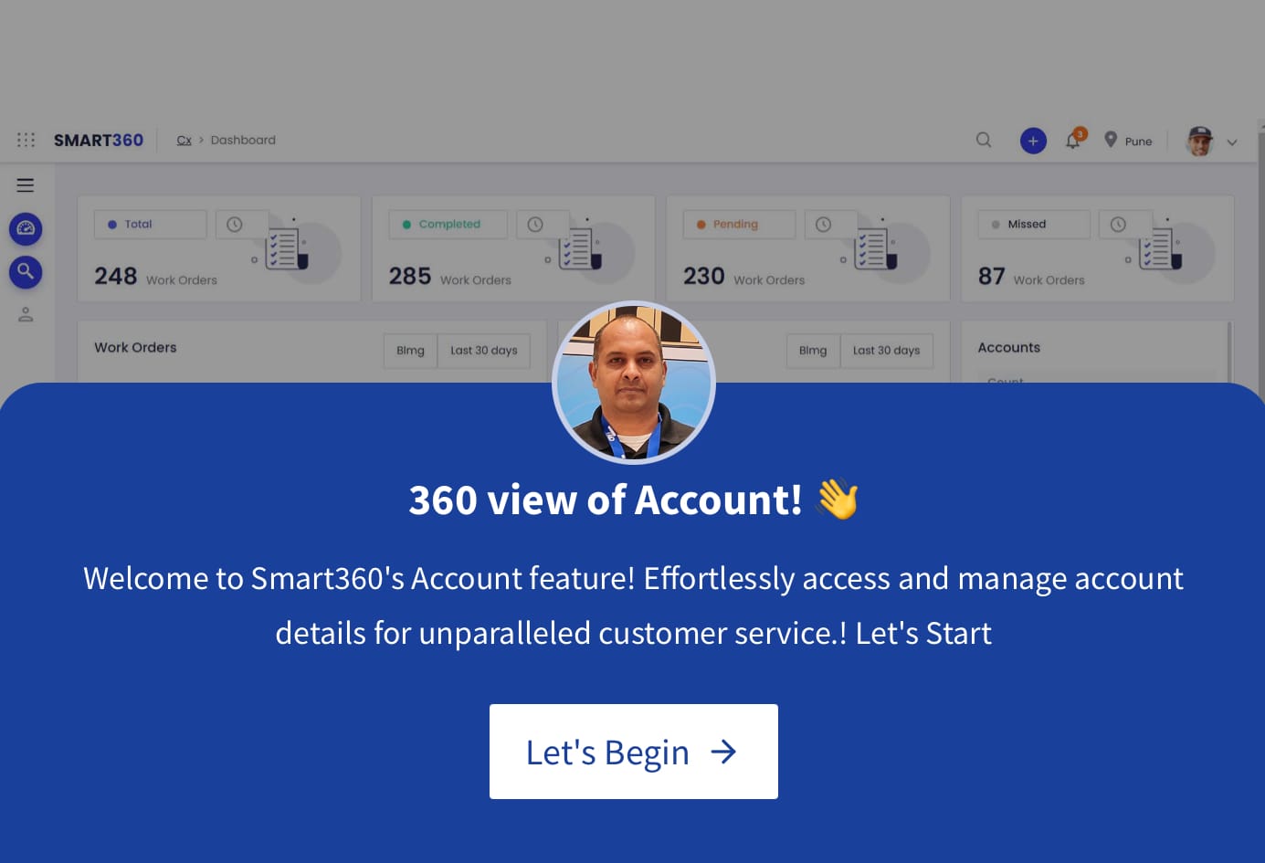 Smart360 dashboard