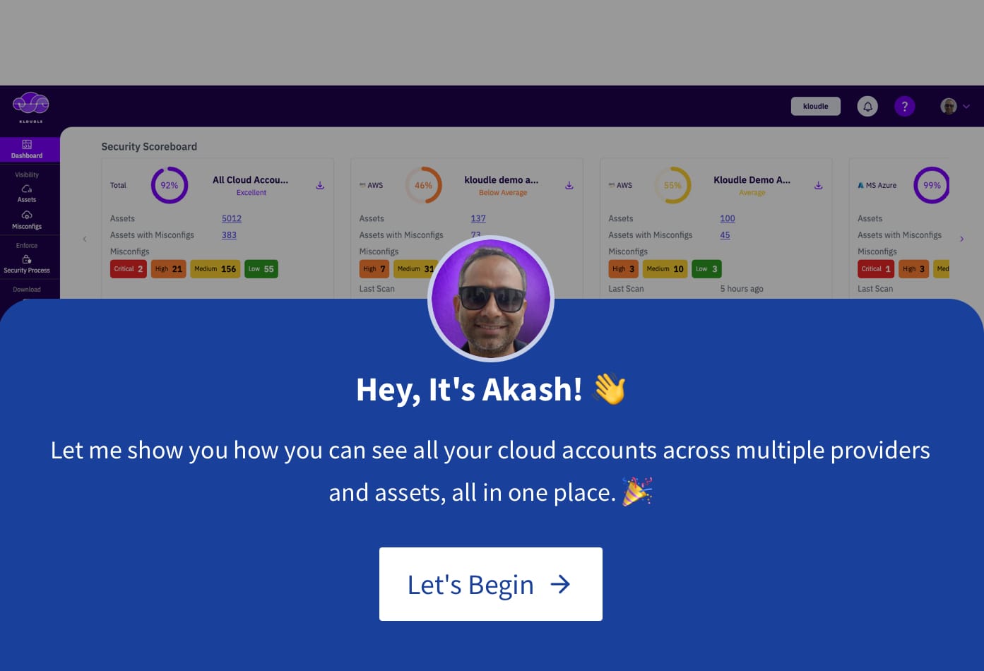 Kloudle dashboard