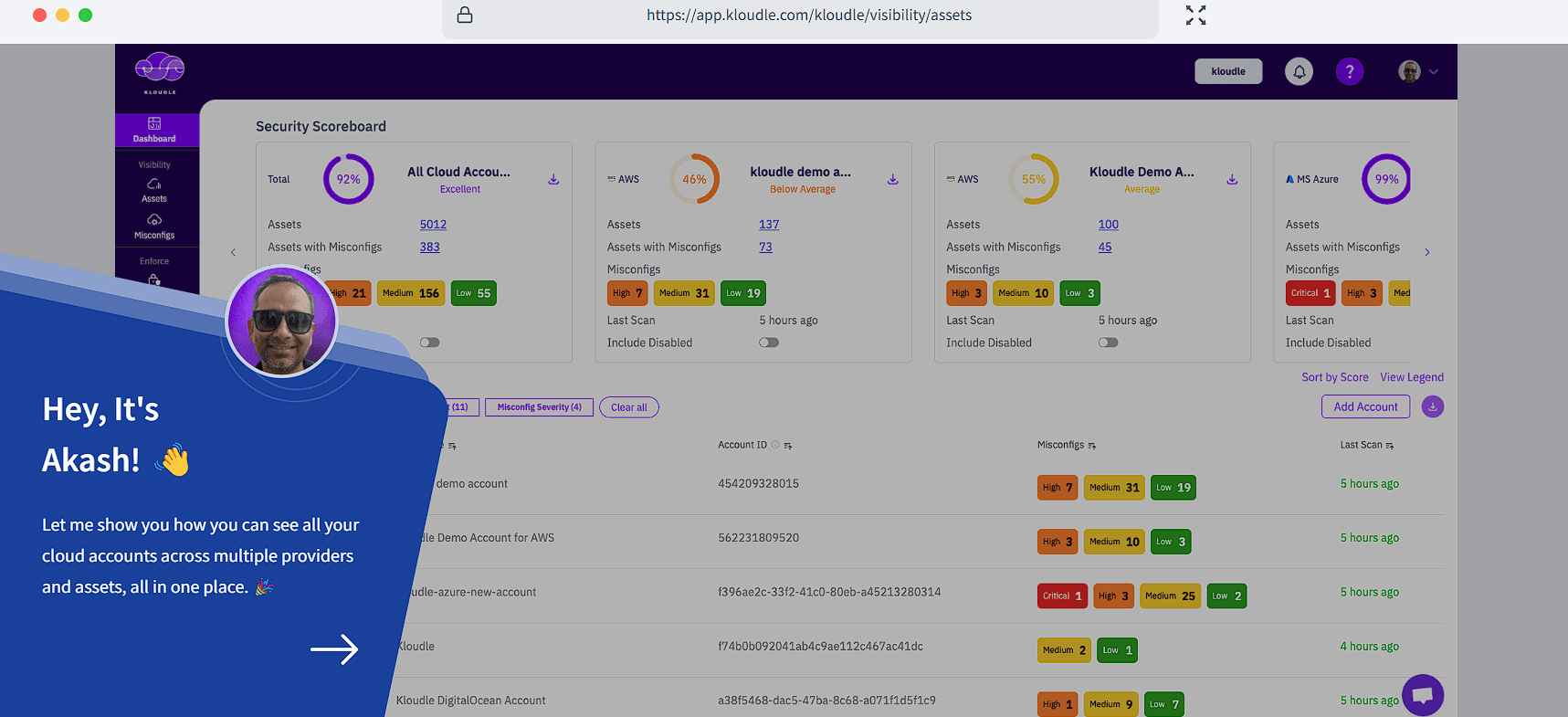 Screenshot of Kloudle demo