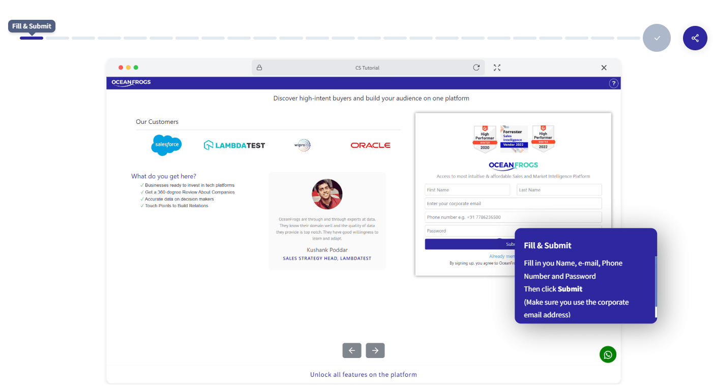 Screenshot of OceanFrogs demo