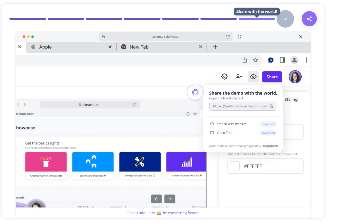 A screenshot of the SmartCue platform interface