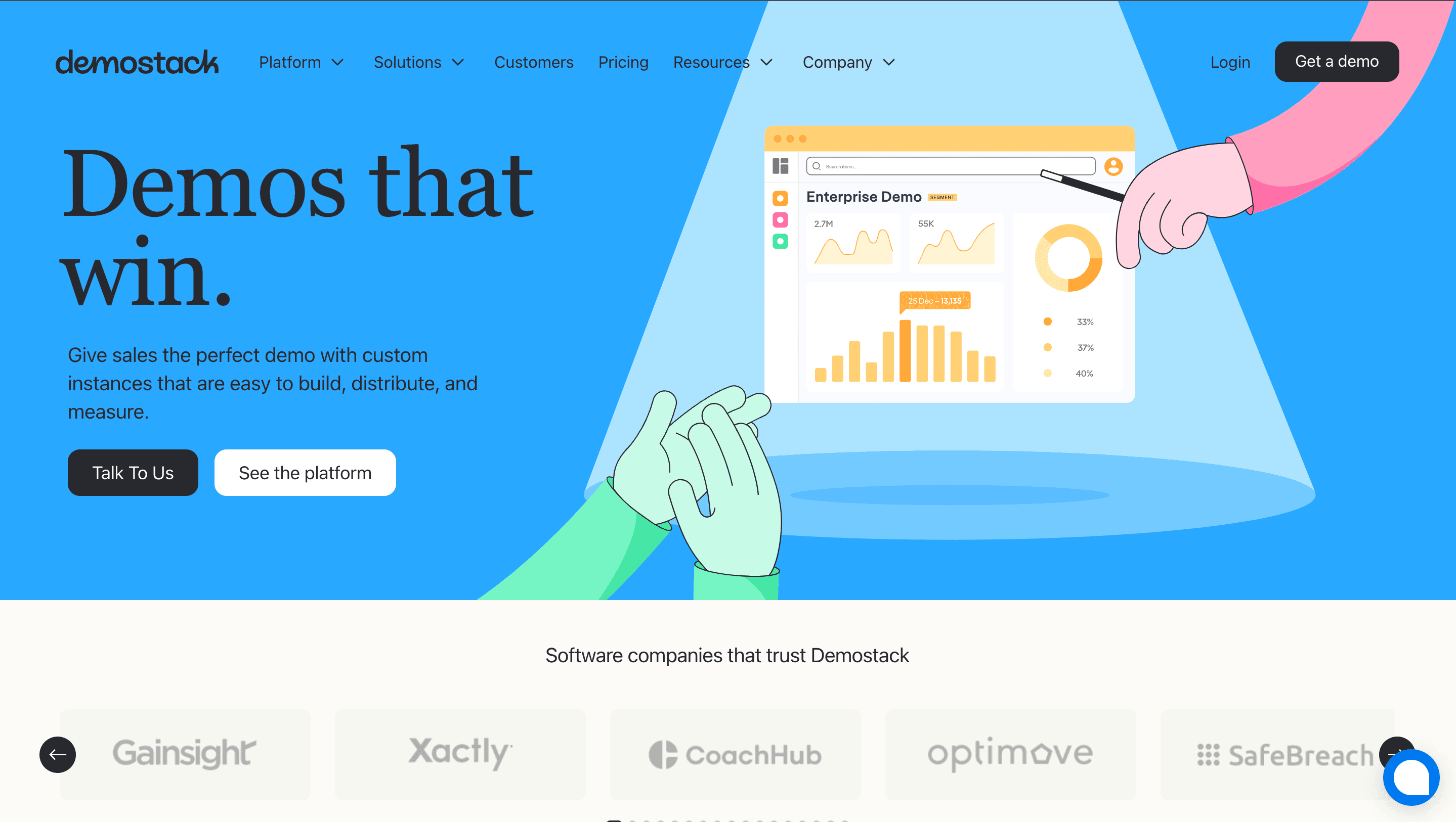 Dashboard of Demostack
