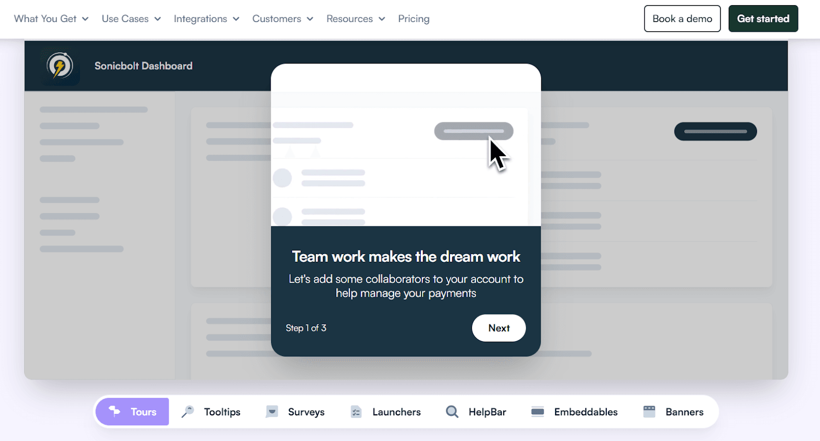 screenshot of Chameleon homepage