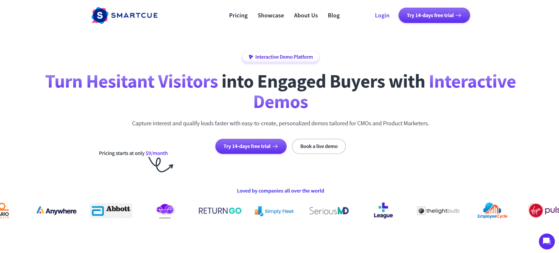 SmartCue home page