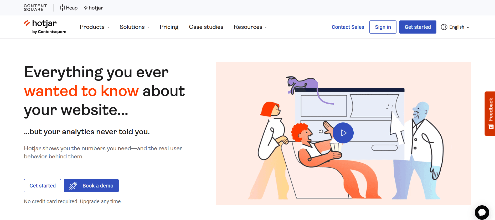hotjar home page
