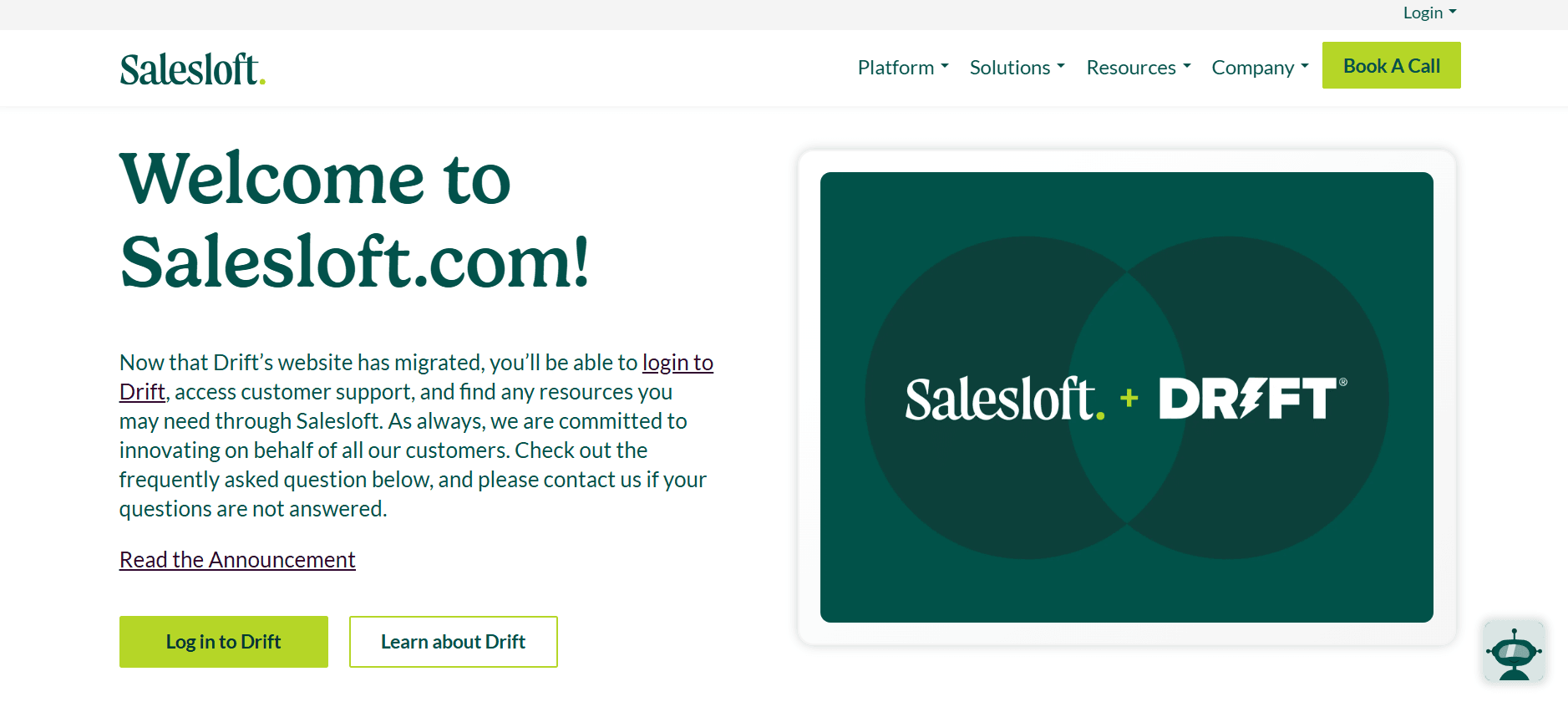Drift home page