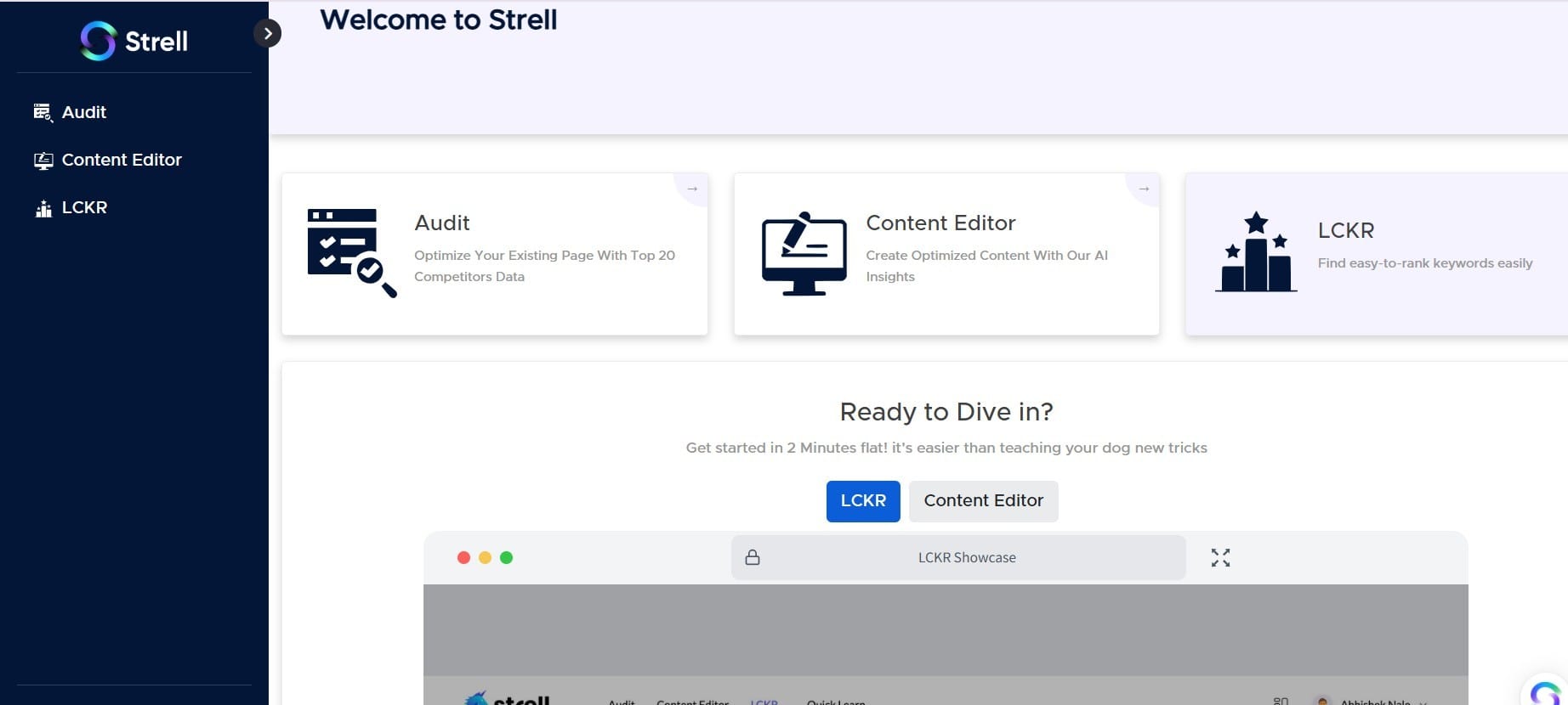 Strell dashboard