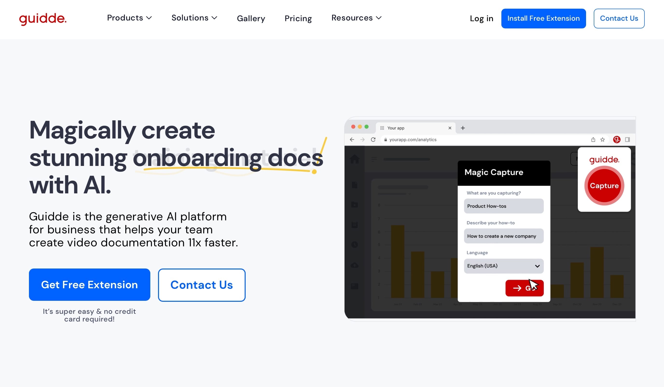 Guidde Homepage Screenshot