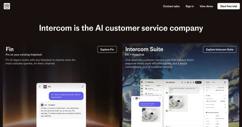 Intercom Landing Page