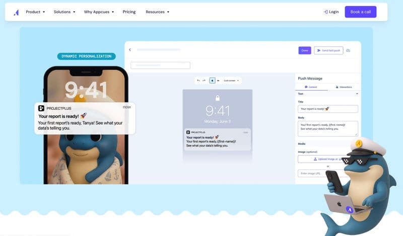 screenshot of appcues homepage