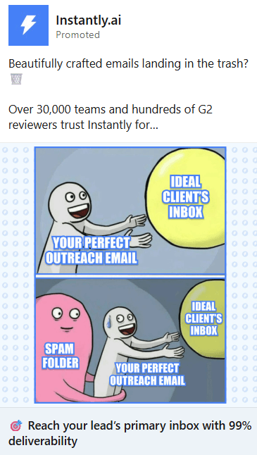 Instantly Meme Marketing Example