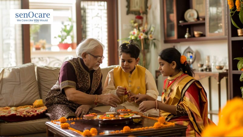 Celebrating Rakhi with Elderly