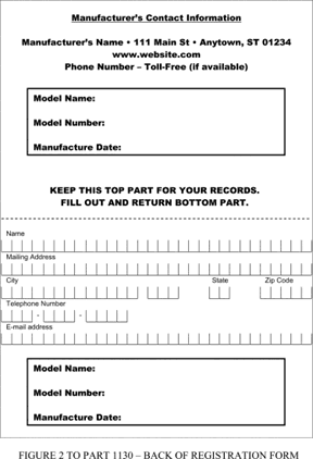 Registration Form Back