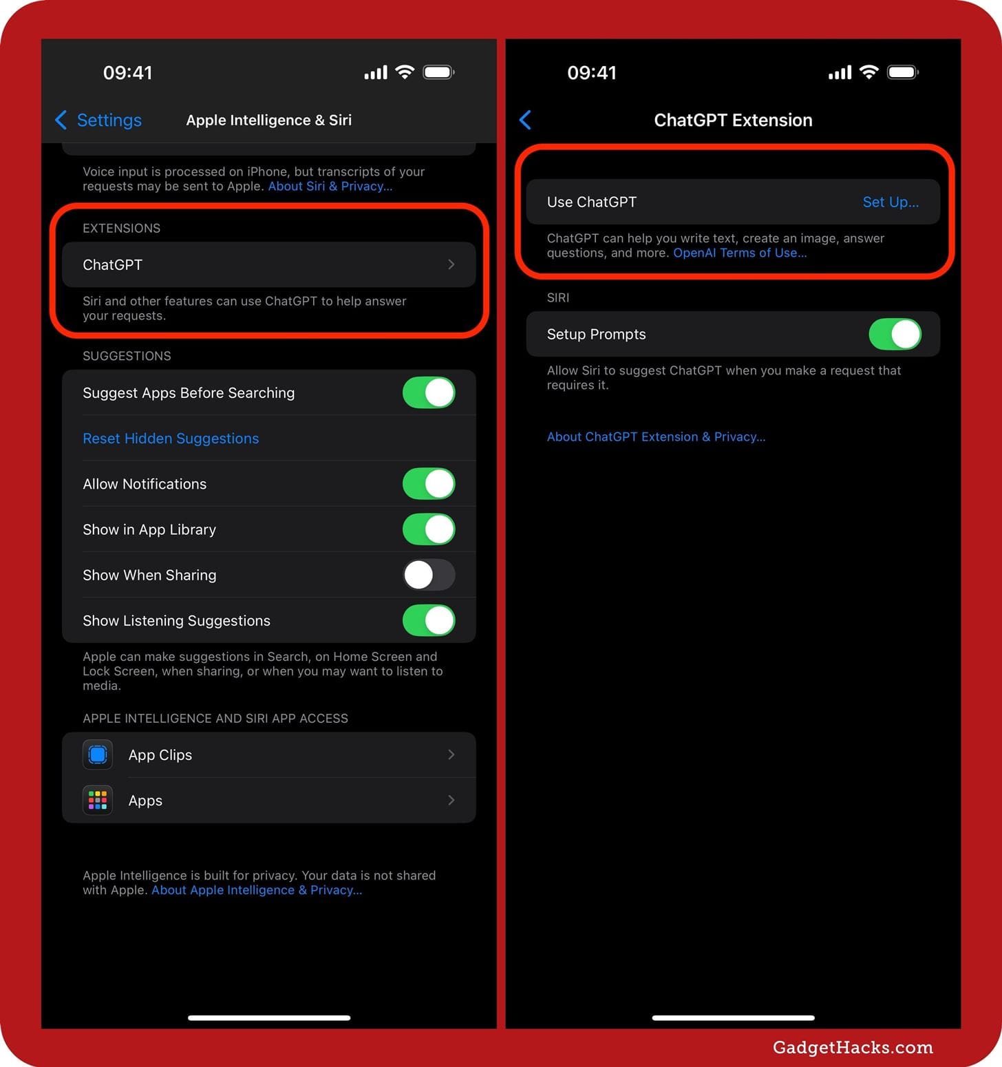 How to setup ChatGPTxApple Intelligence