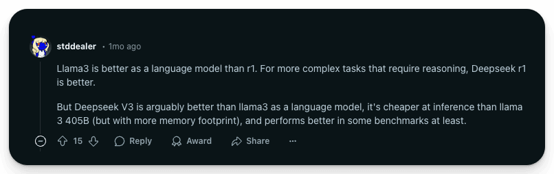 DeepSeek vs Llama