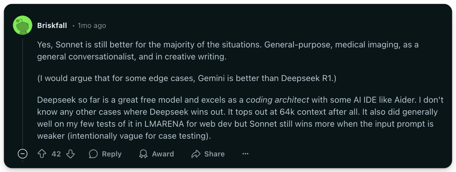 DeepSeek vs Claude
