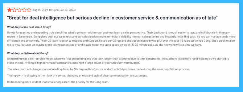 Gong Reviews