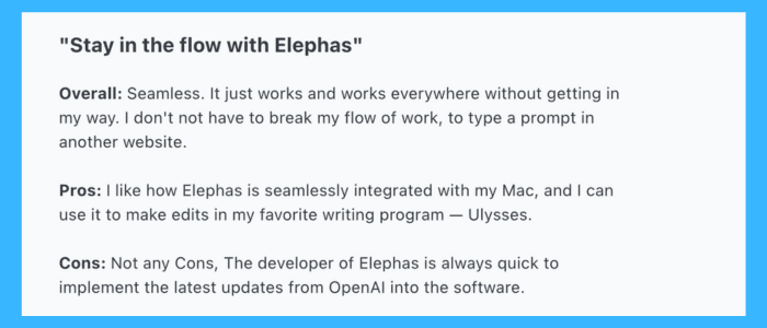 Elephas Reviews 