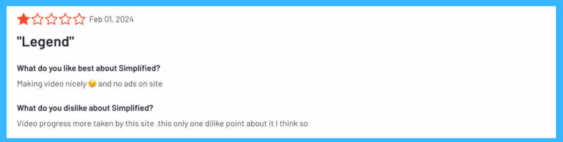 Simplified Reviews