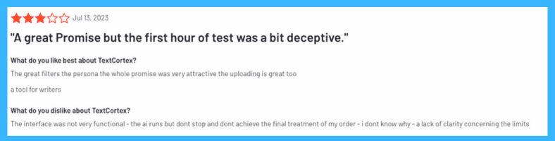 Textcortex Reviews 