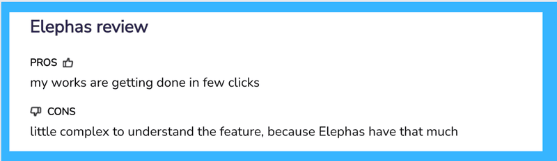 Elephas Reviews