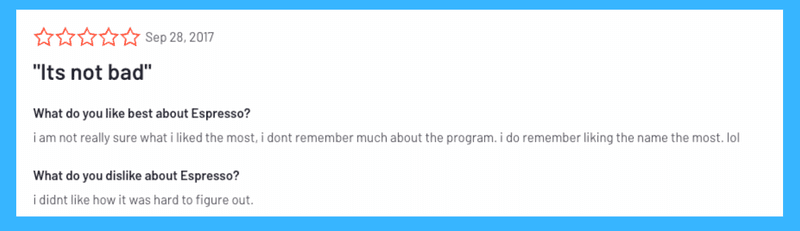 Espresso Reviews