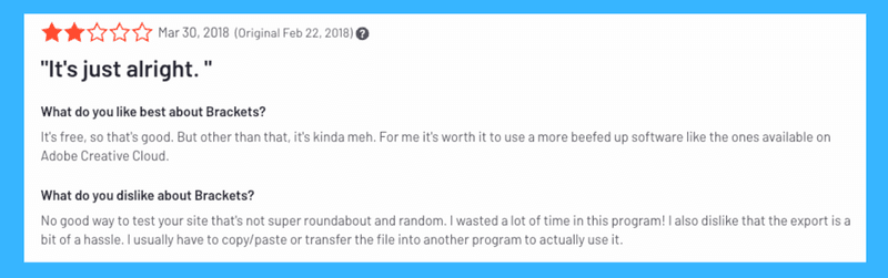 Brackets Reviews