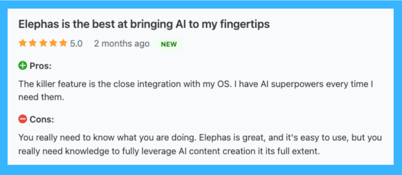 Elephas Reviews 