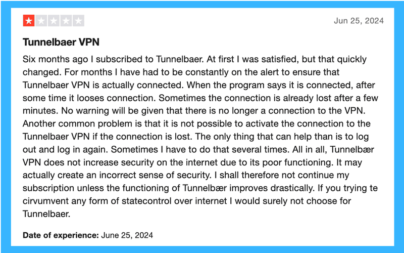 Tunnel Bear Reviews 