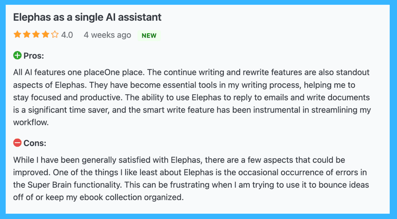 Elephas Reviews