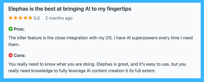 Elephas Review