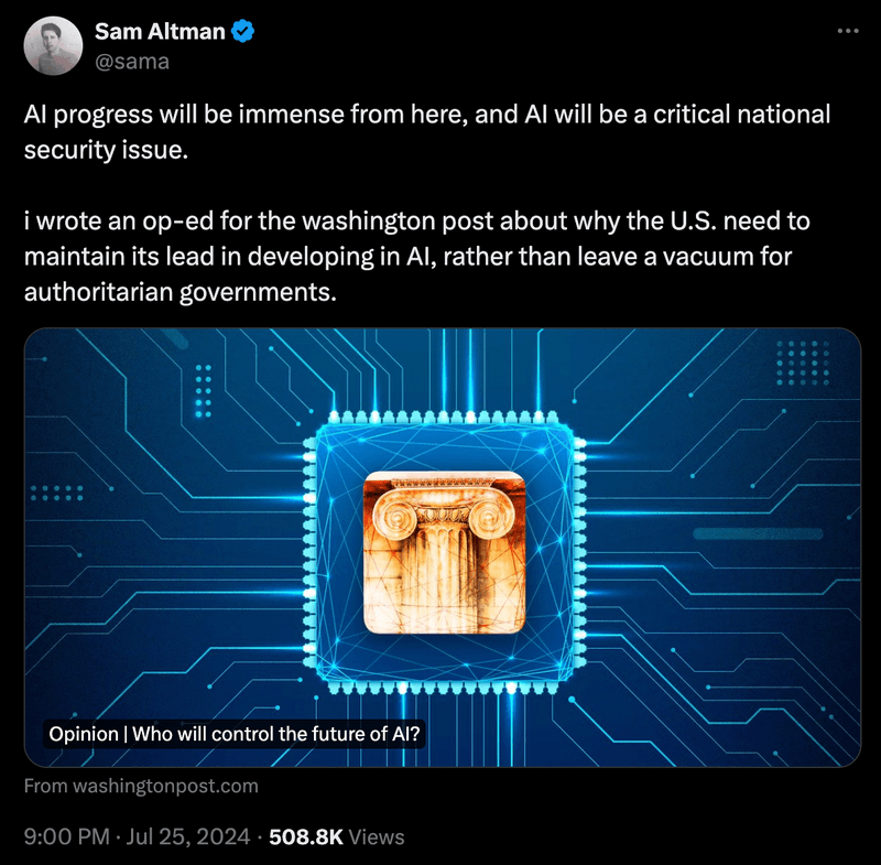 Why did Sam Altman Write an Op-Ed Letter?