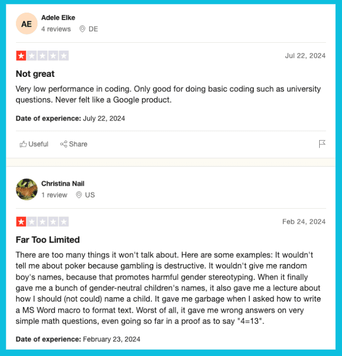 Gemini reviews 