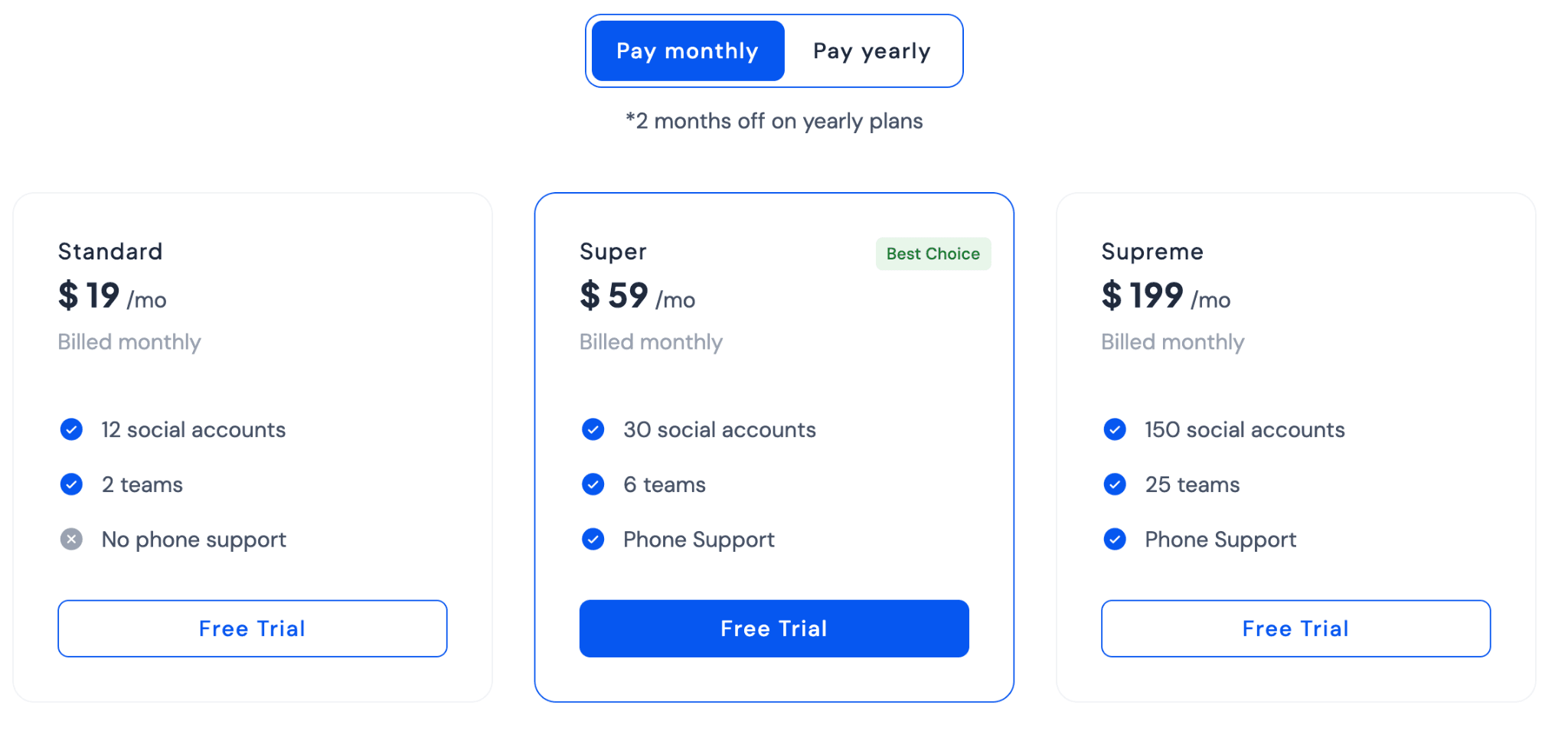 Socialbu pricing