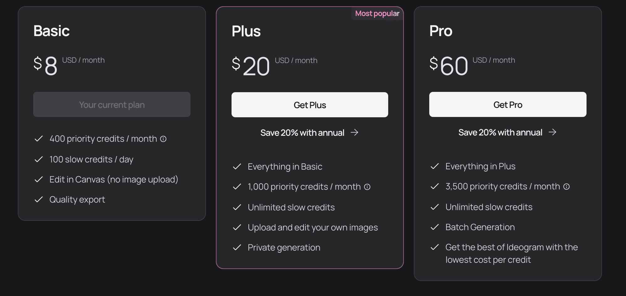 Ideogram pricing