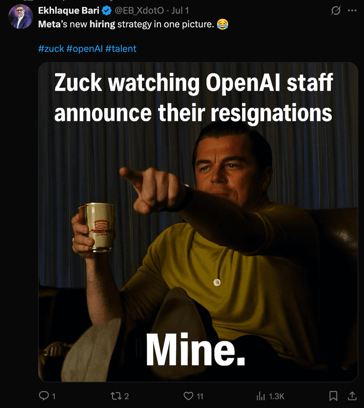 Social media reactions to Mark Zuckerberg hiring OpenAI employees