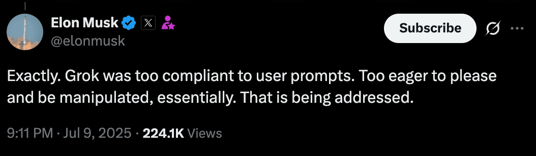 Was Grok's responses because of User Manipulation?