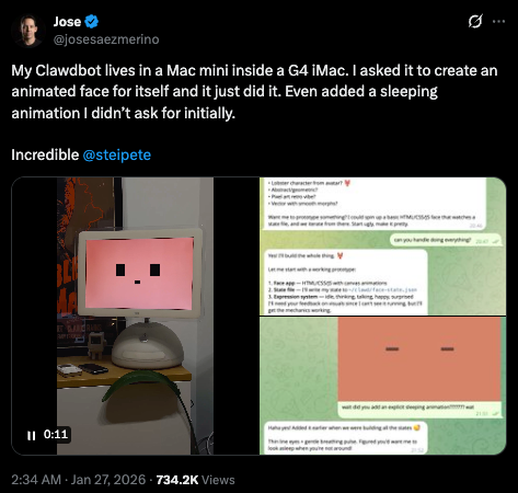 X user use cases of Clawdbot