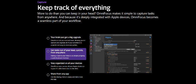 Omnifocus Features